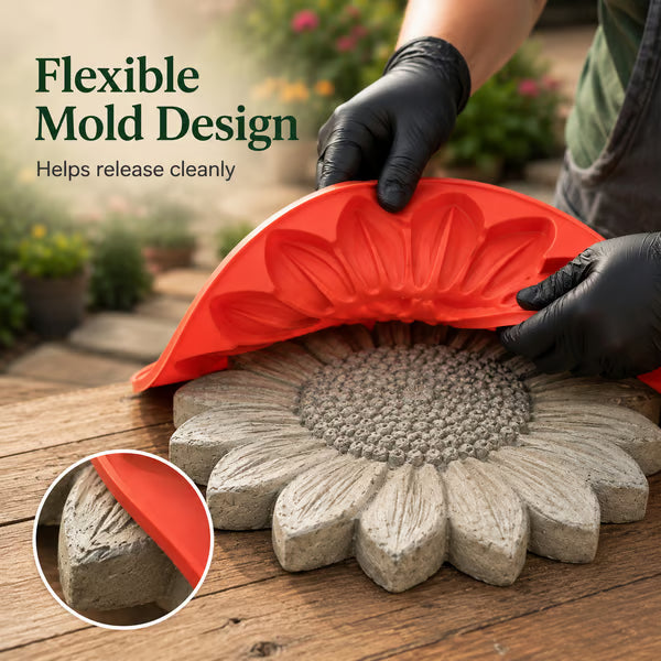 🌻 Reusable Sunflower Stepping Stone Mold (📦Buy 3 & Get Free Shipping)
