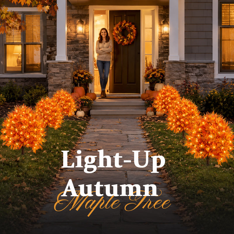🍂Light-Up Autumn Maple Tree – LED Fall Tree Ornament