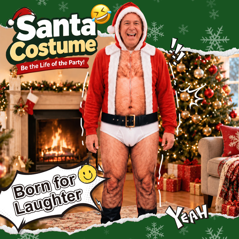🎅 Playful Santa Dress‑Up, Eye‑Catching Holiday Costume Perfect For Group Photos & Gatherings