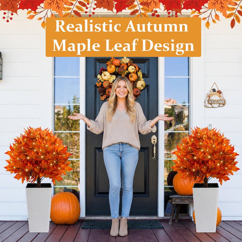 🍂Light-Up Autumn Maple Tree – LED Fall Tree Ornament