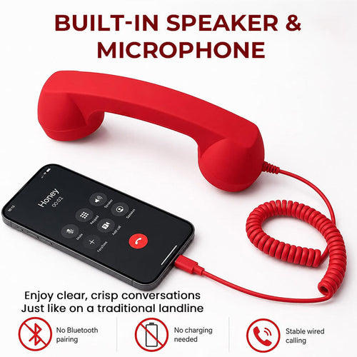 Retro telefonrør for Type-C-mobiler