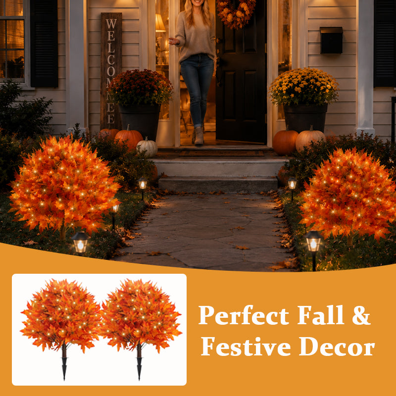 🍂Light-Up Autumn Maple Tree – LED Fall Tree Ornament