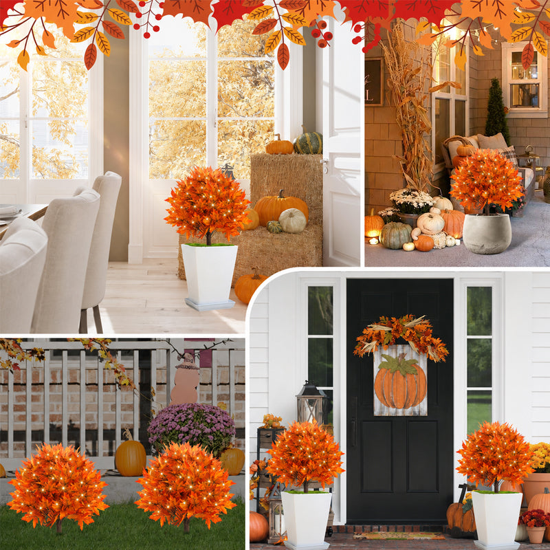 🍂Light-Up Autumn Maple Tree – LED Fall Tree Ornament