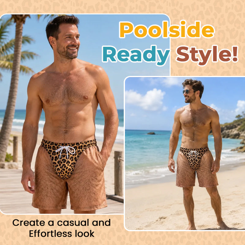 🤣 Realistic Butt G‑String Illusion Beach Prank Shorts