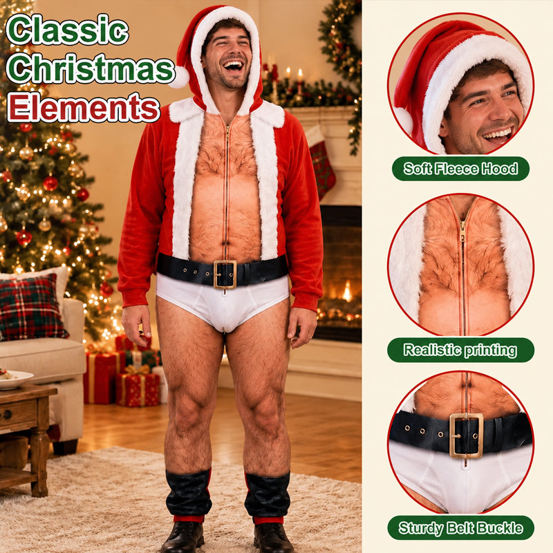 🎅 Playful Santa Dress‑Up, Eye‑Catching Holiday Costume Perfect For Group Photos & Gatherings