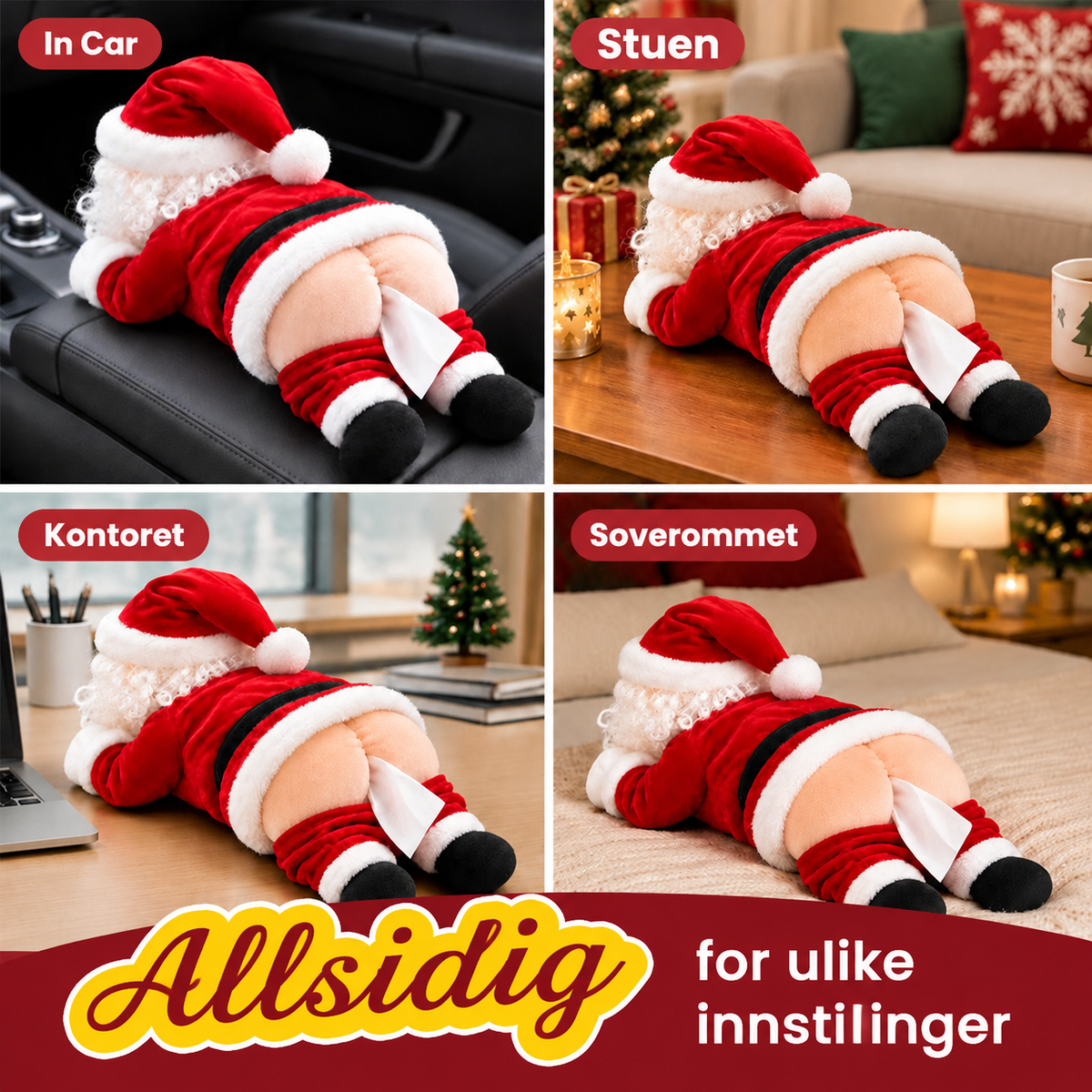 🎅 Morsom julemann rompe serviett holder – frekk julepynt som alle snakker om!
